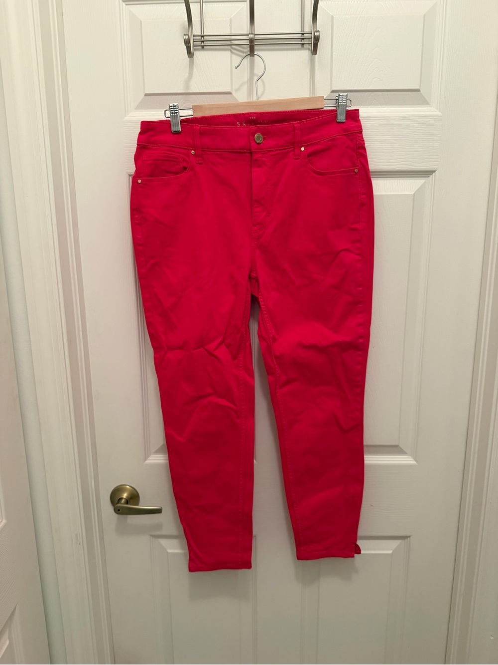 White House Black Market Bright Red Skinny Jeans